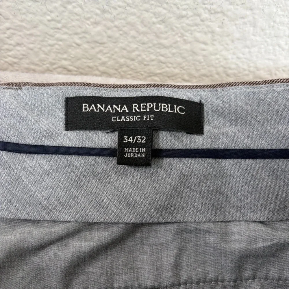 Banana Republic Classic Fit Dress Trousers Pants in Brown 100% Wool Men 34x32‎